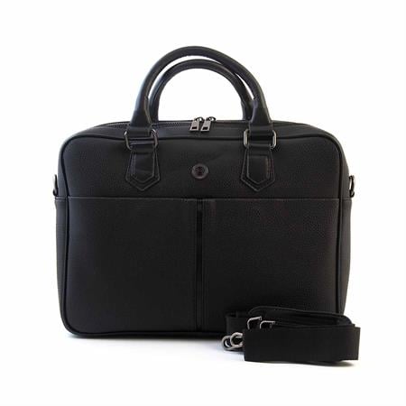 Mocassini Erkek Hakiki Deri Siyah Evrak Çantası 