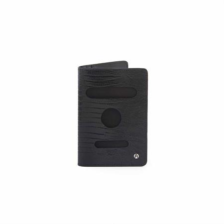 Mocassini Erkek Hakiki Deri Siyah Lizard Cüzdan Cüzdan