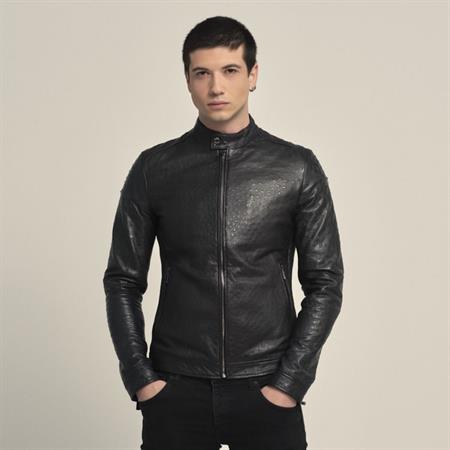 Mocassini Erkek Hakiki Deri Kösele Taban Siyah Deri Mont