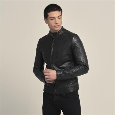 Mocassini Erkek Hakiki Deri Kösele Taban Siyah Deri Mont