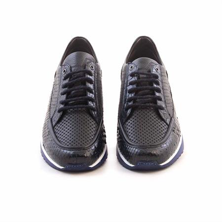 Mocassini Erkek Hakiki Deri Eva Taban Lacivert Günlük Ayakkabı