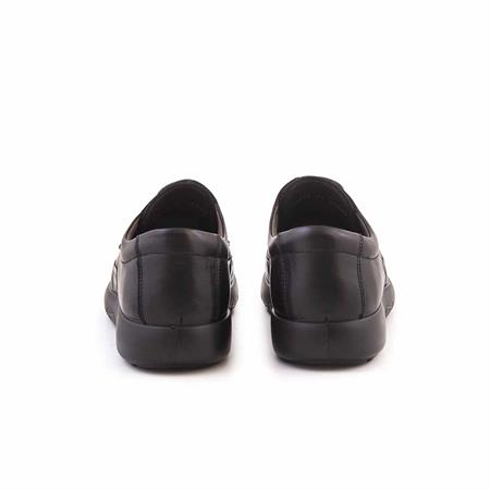 Mocassini Erkek Hakiki Deri Kauçuk Taban Siyah Günlük Ayakkabı