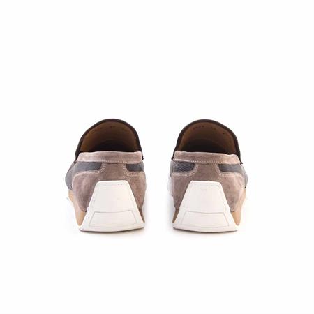 Mocassini Erkek Hakiki Deri Kauçuk Taban Kahverengi-Vizon Günlük Ayakkabı