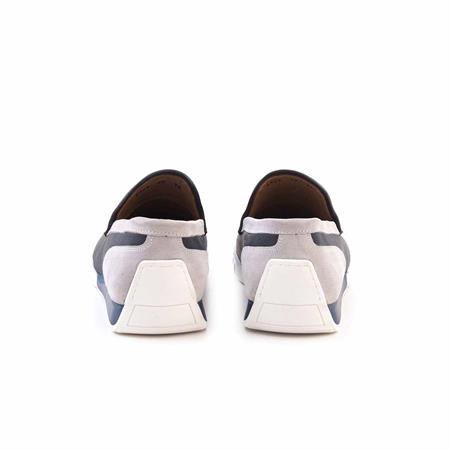 Mocassini Erkek Hakiki Deri Kauçuk Taban Lacivert-Stone Günlük Ayakkabı