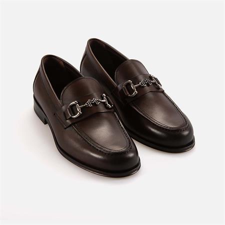 Mocassini Erkek Hakiki Deri Enjeksiyon Kösele Taban Kahverengi Lotus Günlük Ayakkabı