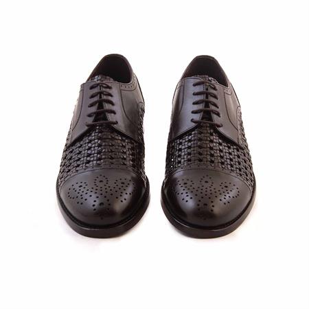 Mocassini Erkek Hakiki Deri Kösele Taban Kahverengi Örgü Günlük Ayakkabı