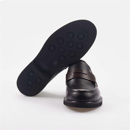 Mocassini Erkek Hakiki Deri Eva Taban Siyah-Kahverengi Günlük Ayakkabı