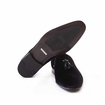 Mocassini Erkek Rugan Deri Siyah Klasik Ayakkabı