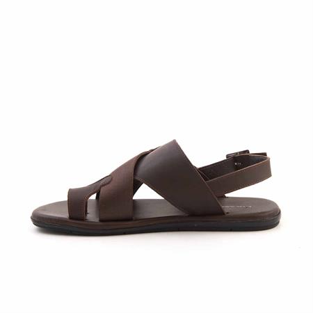 Mocassini Erkek Hakiki Deri Kahverengi Sandalet Ayakkabı