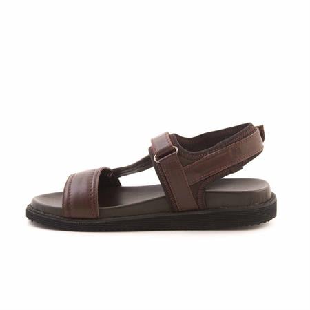 Mocassini Erkek Hakiki Deri Kahverengi Sandalet Ayakkabı