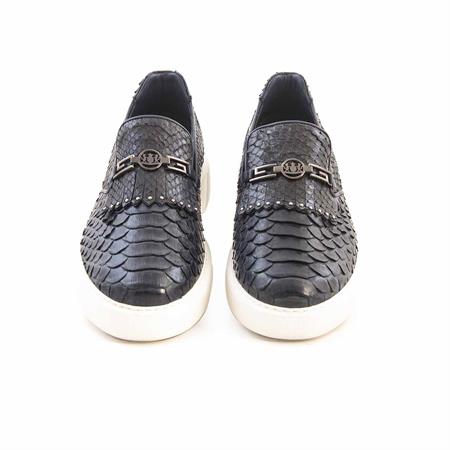Mocassini Erkek Hakiki Deri Kauçuk Taban Lacivert Spor & Sneaker Ayakkabı