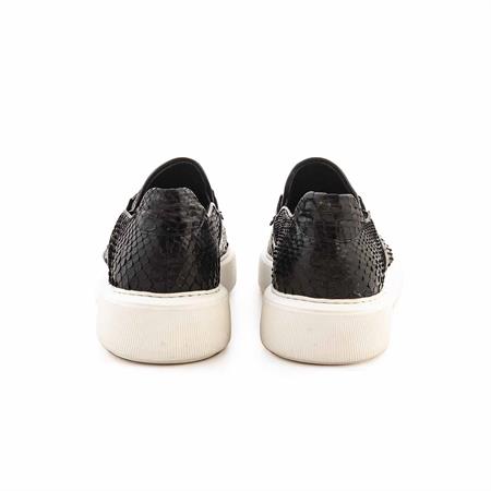Mocassini Erkek Hakiki Deri Kauçuk Taban Siyah Spor & Sneaker Ayakkabı