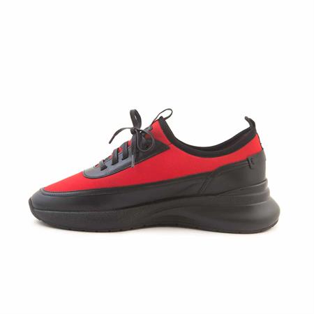 Mocassini Erkek Hakiki Deri Kauçuk Taban Siyah-Kırmızı Spor & Sneaker Ayakkabı