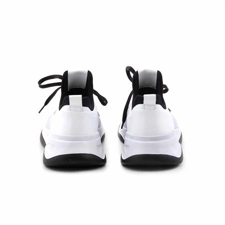 Mocassini Erkek Hakiki Deri Beyaz-Siyah Spor & Sneaker Ayakkabı