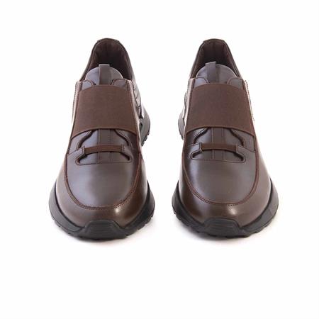 Mocassini Erkek Hakiki Deri Kauçuk Taban Kahverengi Spor & Sneaker Ayakkabı