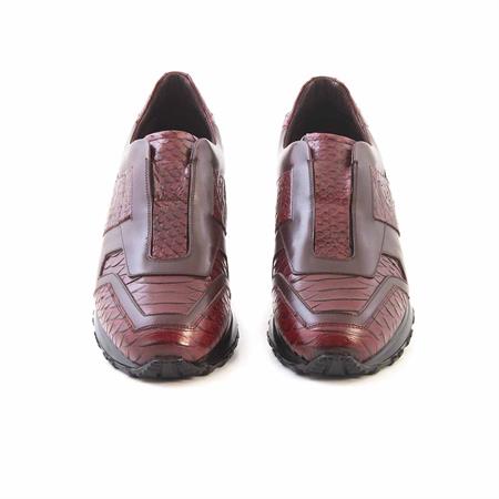 Mocassini Erkek Hakiki Deri Kauçuk Taban Bordo Spor & Sneaker Ayakkabı