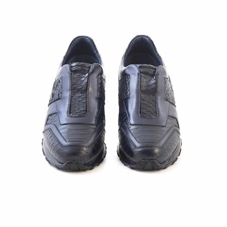 Mocassini Erkek Hakiki Deri Kauçuk Taban Lacivert Spor & Sneaker Ayakkabı