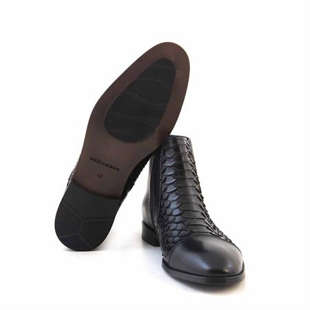 Mocassini Gold Erkek Hakiki Deri Siyah Bot 