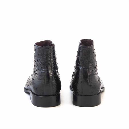 Mocassini Gold Erkek Hakiki Deri Eva Taban Siyah Bot 