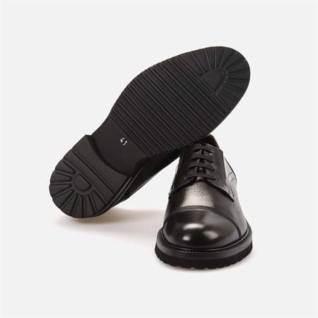 Mocassini Gold Erkek Açma Deri Eva Taban Siyah Günlük Ayakkabı