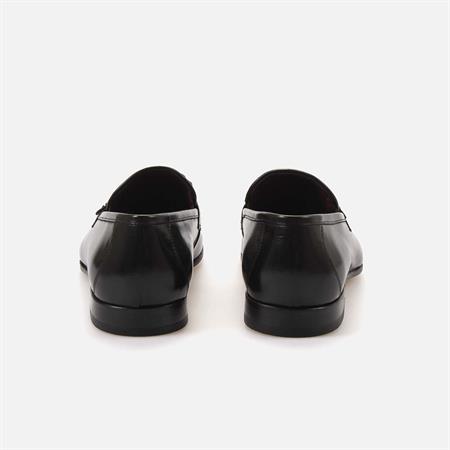 Mocassini Gold Erkek Hakiki Piton Kösele Taban Siyah Klasik Ayakkabı