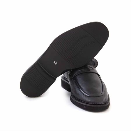 Mocassini Gold Erkek Hakiki Deri Eva Taban Siyah Klasik Ayakkabı