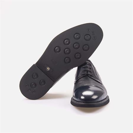 Mocassini Gold Erkek Geyik Derisi Eva Taban Lacivert Klasik Ayakkabı