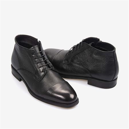 Mocassini Gold Hakiki Buffalo Deri Siyah Erkek Bot A7835