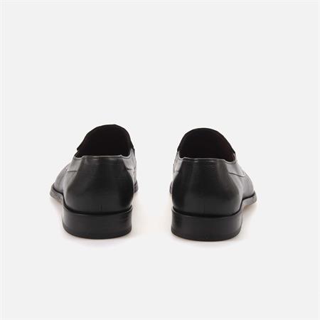 Mocassini Gold Erkek Hakiki Piton Enjeksiyon Kösele Taban Siyah Klasik Ayakkabı