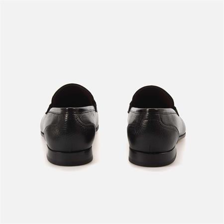 Mocassini Gold Erkek Geyik Derisi Enjeksiyon Kösele Taban Siyah Klasik Ayakkabı