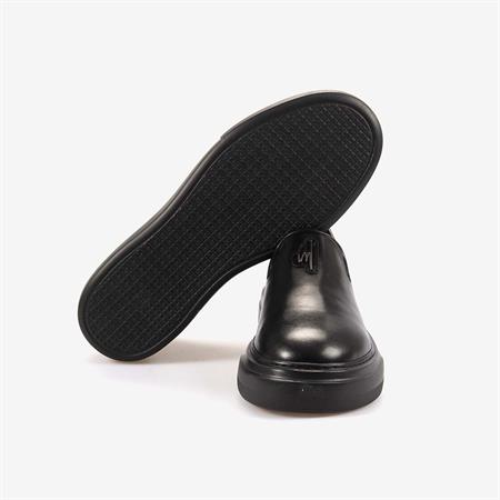 Mocassini Hakiki Deri Erkek Spor & Sneaker Siyah Sipiro Ayakkabı