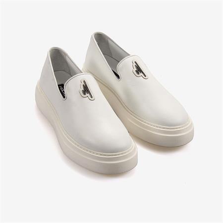 Mocassini Hakiki Deri Erkek Spor & Sneaker Beyaz Sipiro Ayakkabı