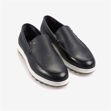 Mocassini Hakiki Deri Erkek Spor & Sneaker Lacivert Floter Ayakkabı