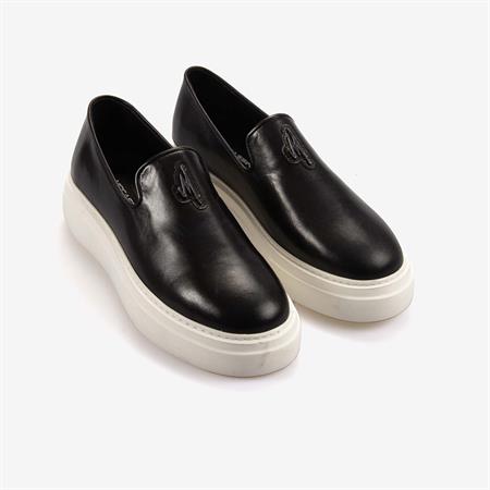 Mocassini Hakiki Deri Erkek Spor & Sneaker Siyah Sipiro Ayakkabı