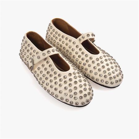 Mocassini Kadın Hakiki Deri Kauçuk Taban Bej Babet 