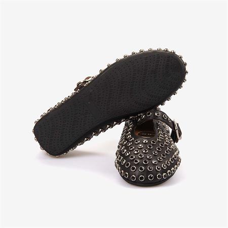 Mocassini Kadın Hakiki Deri Kauçuk Taban Siyah Babet 