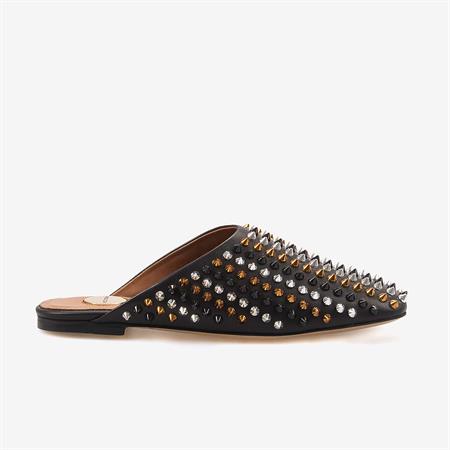 Mocassini Hakiki Deri Kadın Taşlı Terlik 922-42