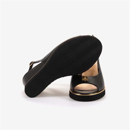 Mocassini Hakiki Deri Kadın Topuklu Sandalet 7689