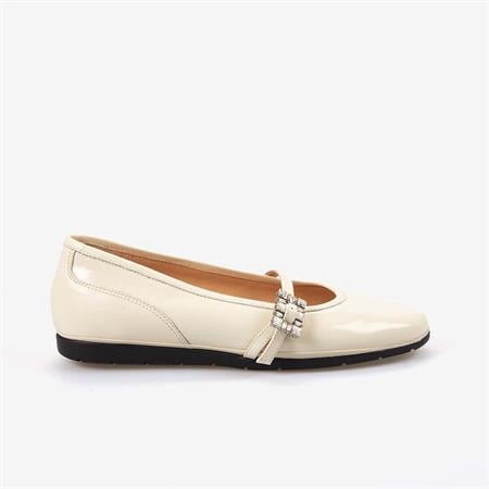 Mocassini Hakiki Deri Rugan Kadın Babet T02