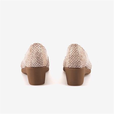 Mocassini Hakiki Deri Rugan Kadın Topuklu Babet 0128