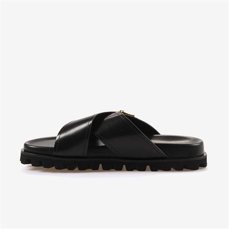 Mocassini Hakiki Deri Siyah Açma Erkek Terlik 10034-2