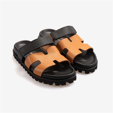 Mocassini Hakiki Deri Taba Siyah Erkek Terlik 3039