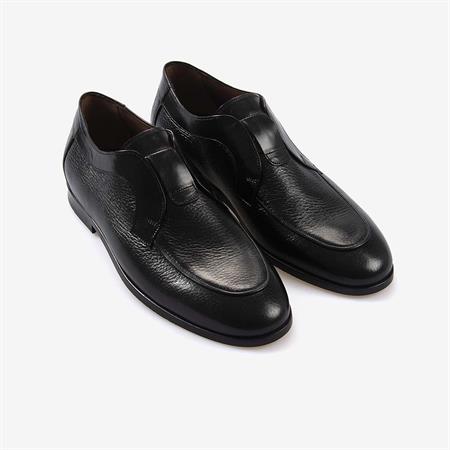 Mocassini Hakiki Geyik Derisi Siyah Erkek Klasik Ayakkabı 9132