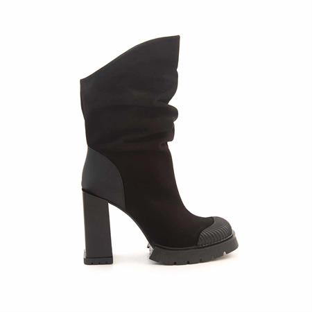 Mocassini Kadın Hakiki Deri Eva Taban Siyah Süet Günlük Bot