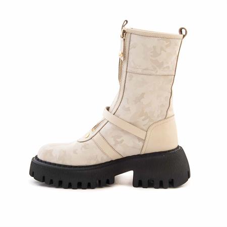 Mocassini Kadın Hakiki Deri Eva Taban Bej Günlük Bot