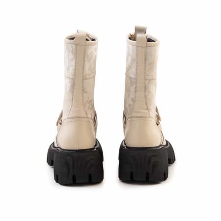 Mocassini Kadın Hakiki Deri Eva Taban Bej Günlük Bot