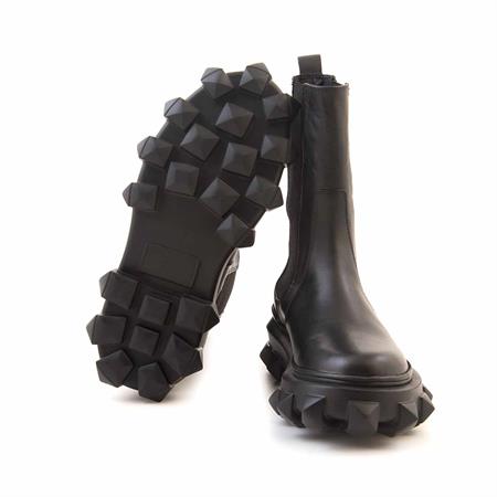 Mocassini Kadın Hakiki Deri Eva Taban Siyah Günlük Bot