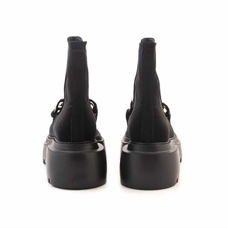 Mocassini Kadın Hakiki Deri Eva Taban Siyah Günlük Bot