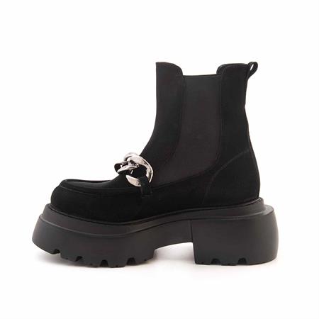 Mocassini Kadın Hakiki Deri Eva Taban Siyah Günlük Bot