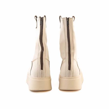 Mocassini Kadın Hakiki Deri Kauçuk Taban Bej Süet Günlük Bot